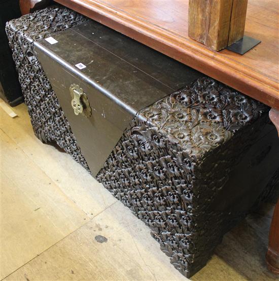 Carved camphorwood trunk